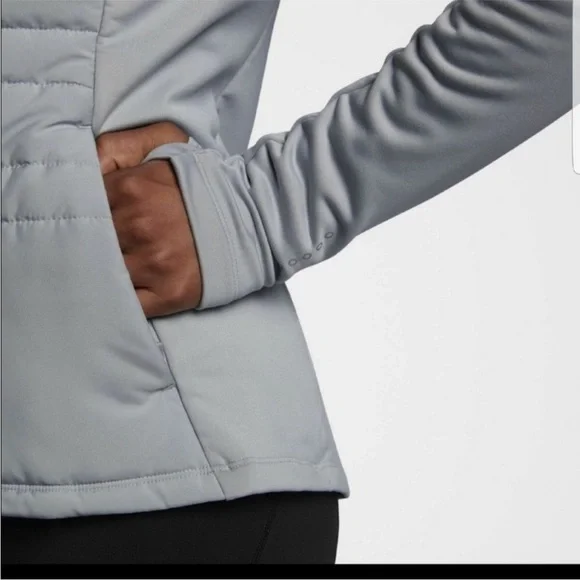 Nike Women’s Running Jacket Medium Moss Green Lightweight Zip Up Activewear - Picture 4 of 15